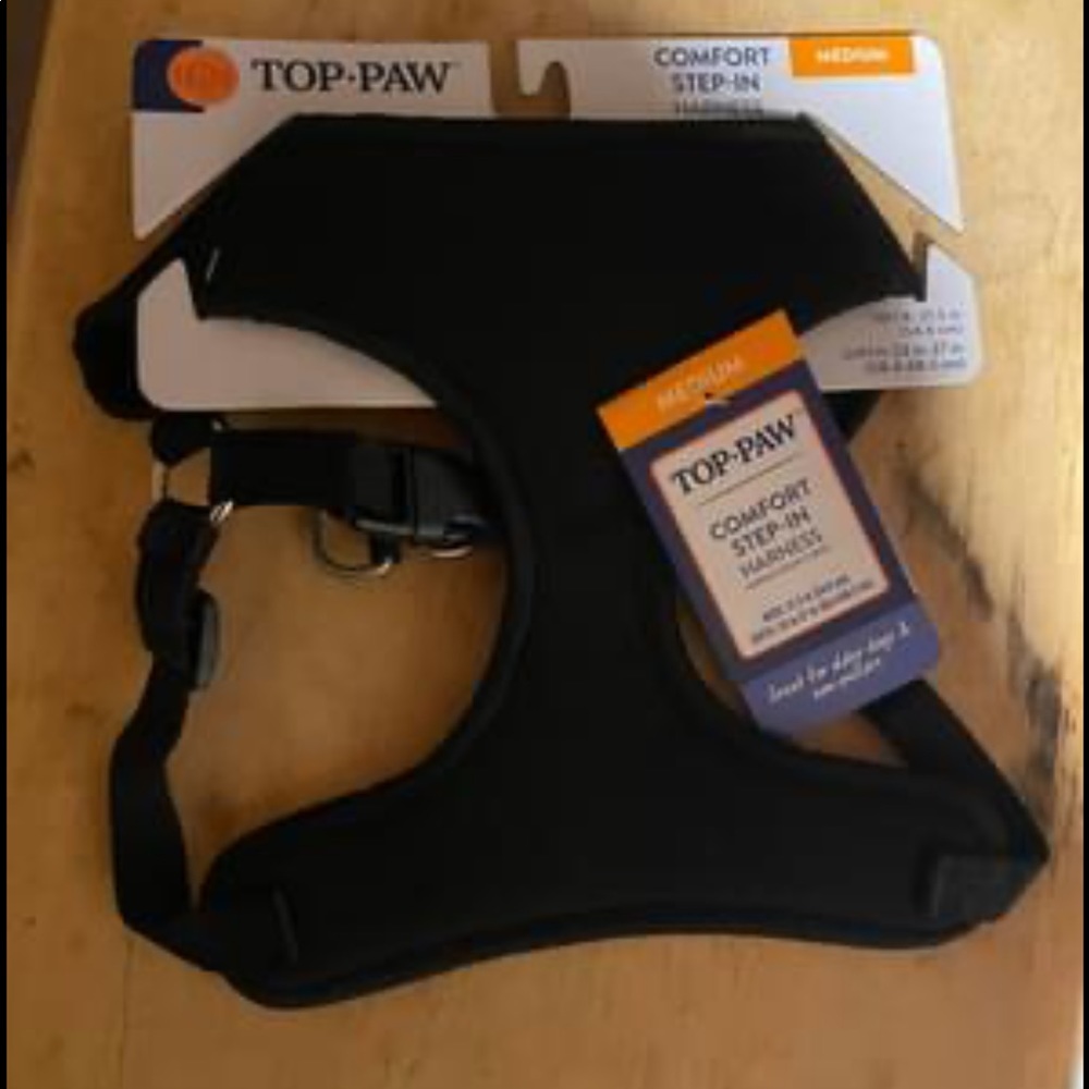 Black dog harness